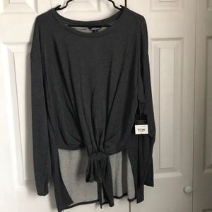 CHARCOAL GREY HIGH LOW SWEATSHIRT